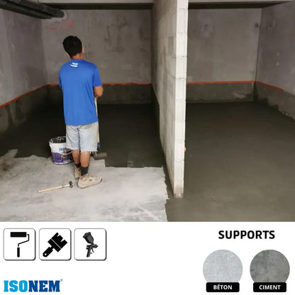 ISONEM by ALFAS Gris / 25 kg ISONEM® M35 - Mortier de cuvelage - Étanchéité cave - Cage d'ascenseur - Sous-sols - Parking - Tunnel