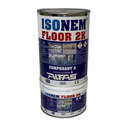 ISONEM by ALFAS ISONEM® FLOOR 2K - Résine Époxy - Résine de Protection et de Rénovation des sols - Résine Sol - Qualité Alimentaire