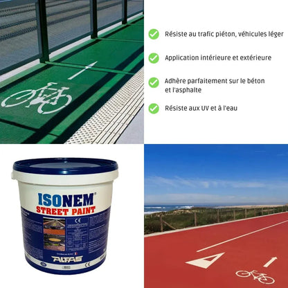 ISONEM by ALFAS Peinture ISONEM® STREET PAINT - Peinture Sol Béton & Asphalte - Peinture sols et installations sportives en béton intérieur/extérieur