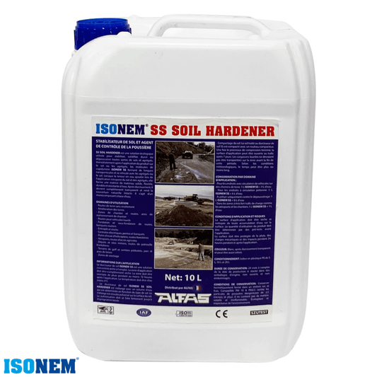 ISONEM by ALFAS 10 L ISONEM® SS SOIL HARDENER - Durcisseur De Sol - Stabilisateur D'agrégat - Limiteur De Poussières