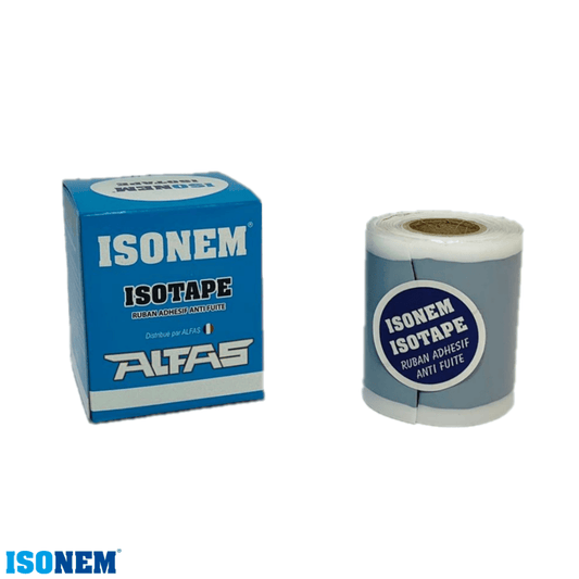 ISONEM by ALFAS 50 mm x 1.5 m ISONEM® ISOTAPE - Bande de réparation de fuites - Ruban Antifuites - Multi supports - Résistance 7bar - Economique et Résistant
